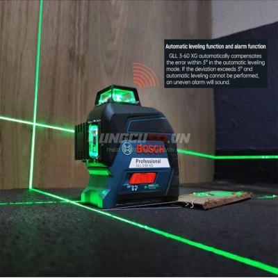 Máy cân mực laser Bosch tia xanh GLL 3-60 XG - 0601063ZK0