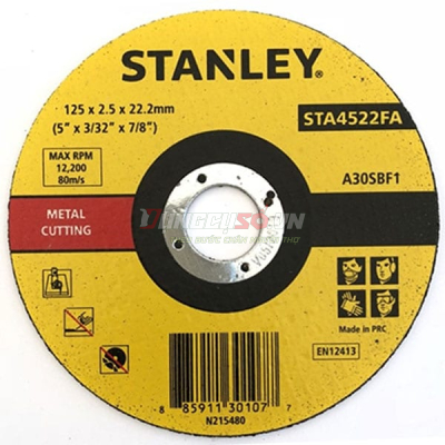 Đá cắt sắt 125 x 2.5 x 22m Stanley STA4522FA