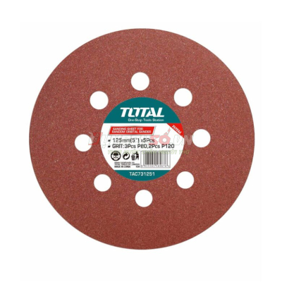 Giấy nhám tròn 125mm Total TAC731251