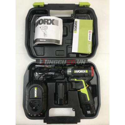 MÁY VẶN VÍT ĐỘNG LỰC DÙNG PIN LI-ION 12V WU132- WORX GREEN