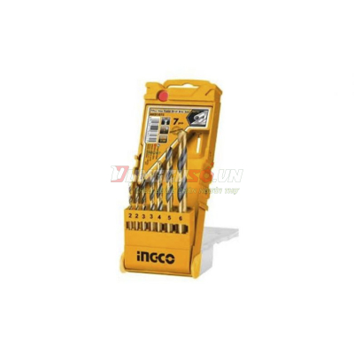 Bộ 7 mũi khoan kim loại INGCO AKD1075