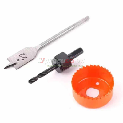 Bộ mũi khoét lỗ gỗ và thạch cao 3 chi tiết 22mm & 54mm Asaki AK-3680