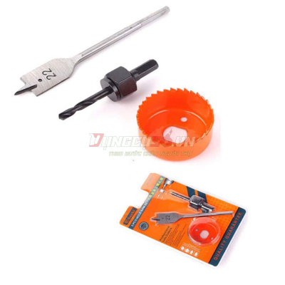 Bộ mũi khoét lỗ gỗ và thạch cao 3 chi tiết 22mm & 54mm Asaki AK-3680