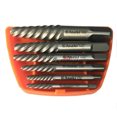 Bộ mũi ren lấy buloong ốc vít gãy 6 chi tiết Asaki AK-3688