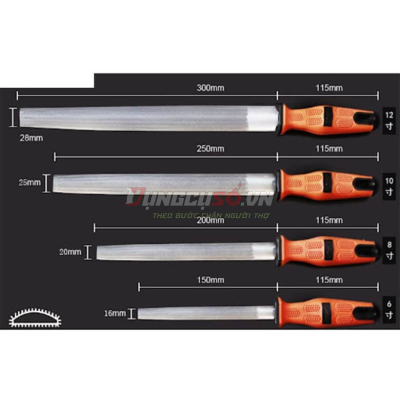 Giũa bán nguyệt 6″/150mm Asaki AK-3745