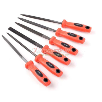 Bộ giũa mini 6 cây 5mm x 180mm Asaki AK-3900