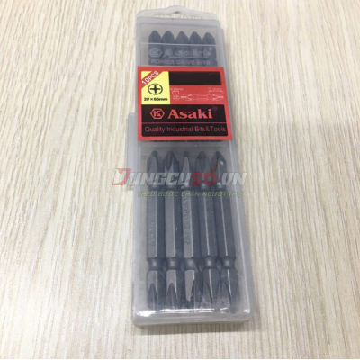 Mũi vít 2 đầu (thép hợp kim S2) #2 x 65mm Asaki AK-7176