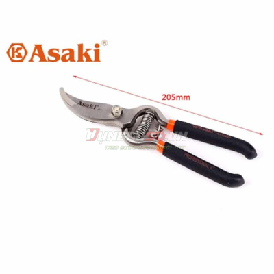 Kéo cắt cành lưỡi cong 8”/200mm Asaki AK-8647