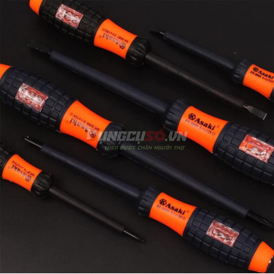 Tua vít cách điện & thử điện 5 x 100mm (+) Asaki AK-9086