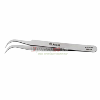 Nhíp inox gắp linh kiện mũi cong 120 x 9 x 2mm Asaki AK-9195