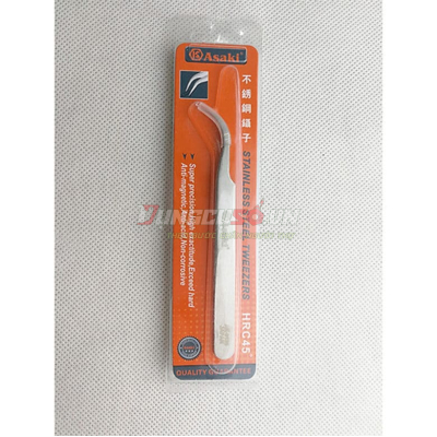 Nhíp inox gắp linh kiện mũi cong 120 x 9 x 2mm Asaki AK-9195