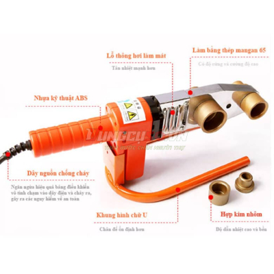 Máy hàn ống nhựa chịu nhiệt PP-R Φ20mm – Φ32mm 600W Asaki AK-9300