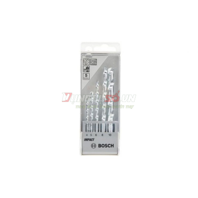 Mũi khoan tường bộ 5 mũi (4/5/6/8/10mm) Bosch 2608590090