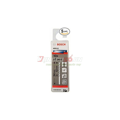 Mũi khoan sắt HSS-G 1mm (hộp 10 mũi)