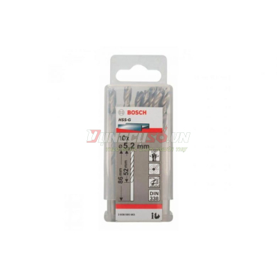Mũi khoan sắt HSS-G 5.2mm (hộp 10 mũi)