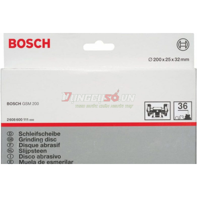 Đá mài GSM200 200x25x32mm thô hạt 36