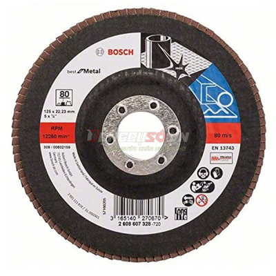Đĩa nhám xếp P180 Ø125mm Bosch 2608607328