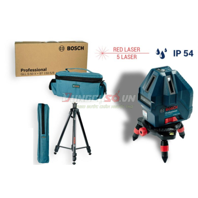 Bộ máy cân mực GLL 5-50X + giá 3 chân BT 150 Bosch GLL 5-50X KIT - 0601063N81