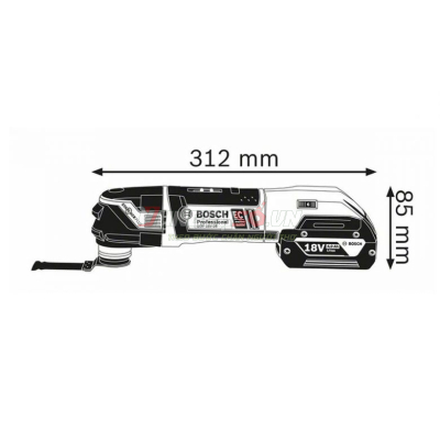 Thân máy cắt đa năng dùng pin 18V Bosch GOP 18V-28 (SOLO) - 06018B6002