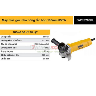 Máy mài góc 100mm Dewalt DWE8200PL-B1