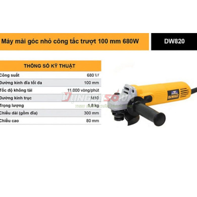 Máy mài góc 100mm Dewalt DWE8200S-B1