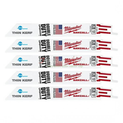 Lưỡi cưa kiếm sắt TORCH loại mỏng T18-152.4mm Milwaukee 48-00-4184 (Bộ 5 lưỡi)