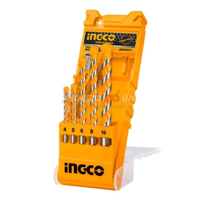 Bộ 5 Mũi Khoan Bê Tông Đuôi Trơn INGCO AKD3051