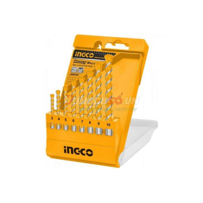 Bộ 8 Mũi Khoan Bê Tông Đuôi Trơn INGCO AKD3081