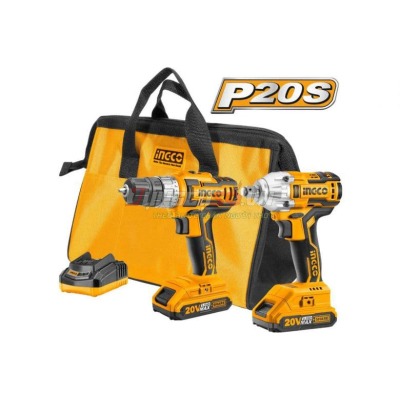 Bộ combo máy khoan 10mm và máy vặn vít 1/4″ pin 20V INGCO CKLI2006