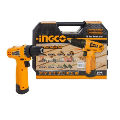 Bộ máy khoan pin 12V 76 Món INGCO HKTHP10761