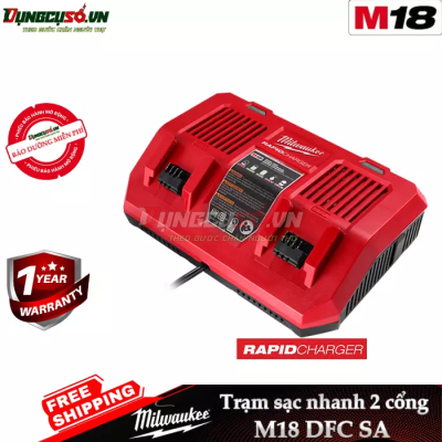 Trạm sạc nhanh 2 cổng Milwaukee M18 DFC
