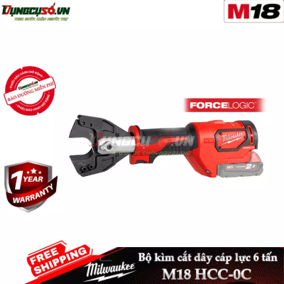 Bộ Kìm Cắt Dây Cáp Đồng/ Nhôm Lực 6 Tấn Milwaukee M18™ FORCE LOGIC™ M18 HCC-0C