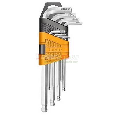 Bộ 9 Chìa Lục Giác Đầu Tròn 1.5-10mm INGCO HHK12092