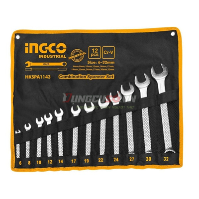 Bộ 12 cờ lê vòng miệng 6-32mm INGCO HKSPA1143