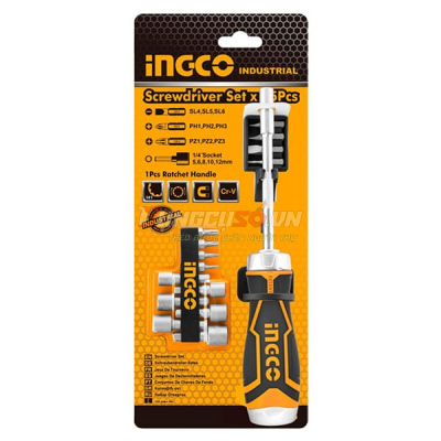 Bộ Tua Vít 15 Đầu INGCO AKISD1508