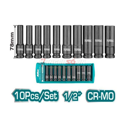 Bộ 10 đầu tuýp Deep Impact DR 1/2 in Total THKISD12102L