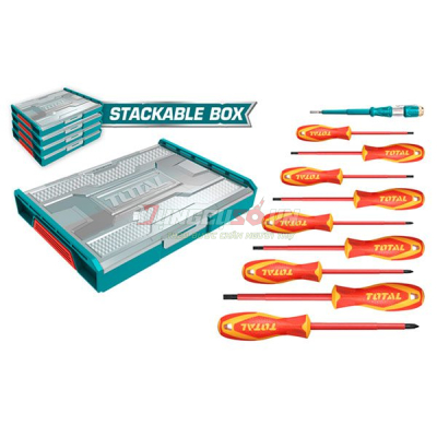 Bộ 10 công cụ cầm tay cách điện Total THKTV02S101