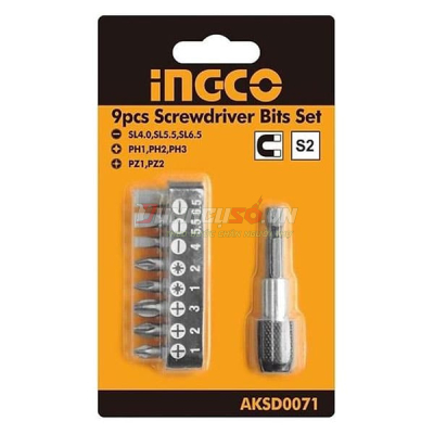 Bộ 9 đầu tua vít INGCO AKSD0071