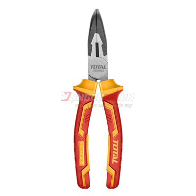 Kềm mũi nhọn mỏ cong cách điện 8in Total THTIP2481