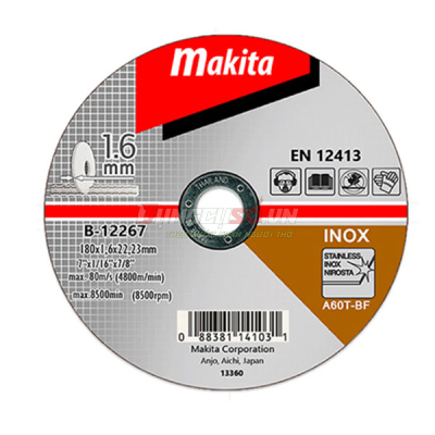 Đá cắt mỏng 180×1.6×22 Makita B-12267