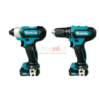 Bộ sản phẩm máy khoan vặn vít Pin 12V Makita CLX224S