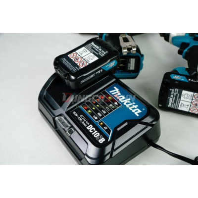 Bộ sản phẩm máy khoan vặn vít Pin 12V Makita CLX224S