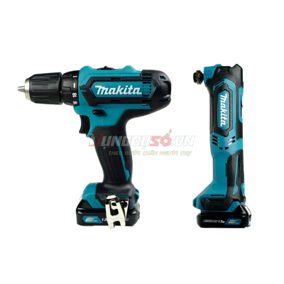 Bộ sản phẩm máy đa năng, máy khoan vặn vít pin 12V Makita CLX225SX1