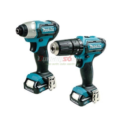 Bộ sản phẩm máy khoan búa, máy vặn vít pin 12V Makita CLX228S