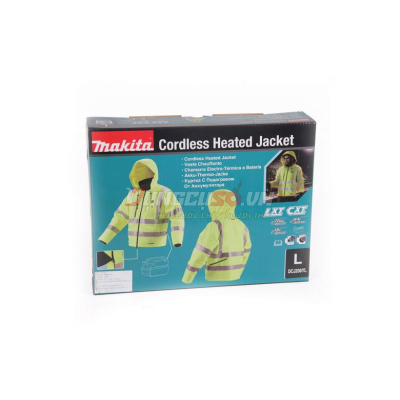 Áo khoác sưởi ấm pin size L 18V/14.4V Makita DCJ206YL