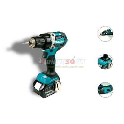 Máy khoan vặn vít pin 18V Makita DDF484RTE