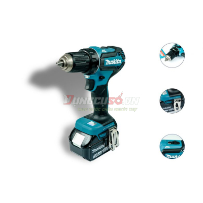 Máy khoan vặn vít dùng pin 18V Makita DDF485SFE