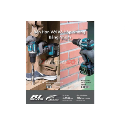 Máy khoan búa vặn vít pin 18V Makita DHP484RFE