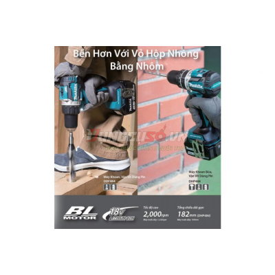 Thân máy khoan búa và vặn vít pin 18V Makita DHP484Z