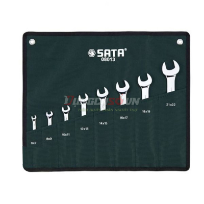 Bộ cờ lê hai đầu miệng 8 chi tiết Sata 08013